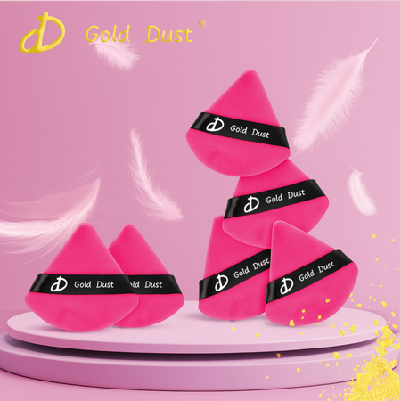 Puszek do pudru  6szt. ciemny róż