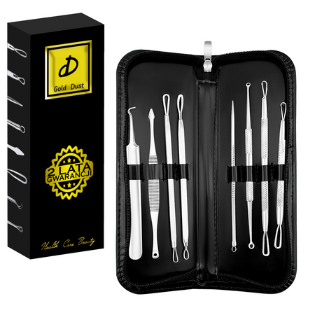 Zestaw łyżeczki uny do usuwania wągrów zaskórników