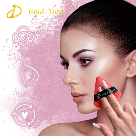 Puszek do pudru czerwony 1szt.