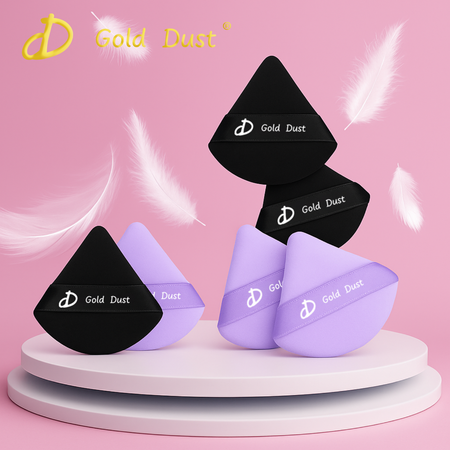 Puszek do pudru 6szt. fioletowy czarny