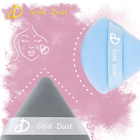 Puszek do pudru 6szt. niebieski szary