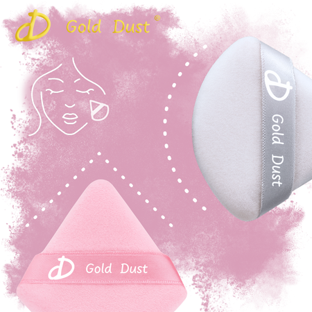 Puszek do pudru 6szt. czarny biały jasny róż