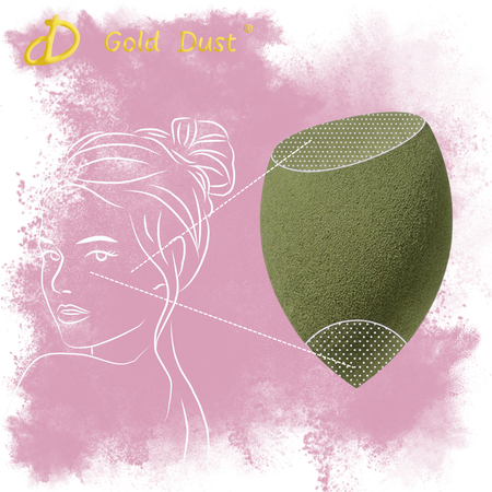 Gąbki do makijażu 7w1 zestaw zielony