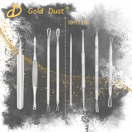 Zestaw łyżeczki uny do usuwania wągrów zaskórników