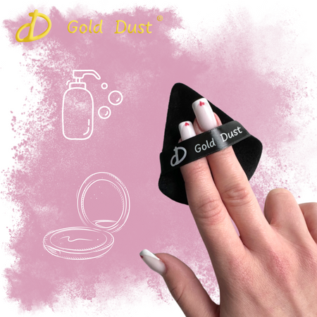 Puszek do pudru 6szt. czarny