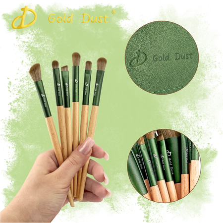 Pędzle do makijażu zielone 11w1