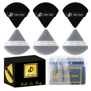 Puszek do pudru 6szt. czarny szary