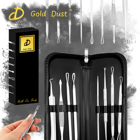 Zestaw łyżeczki uny do usuwania wągrów zaskórników