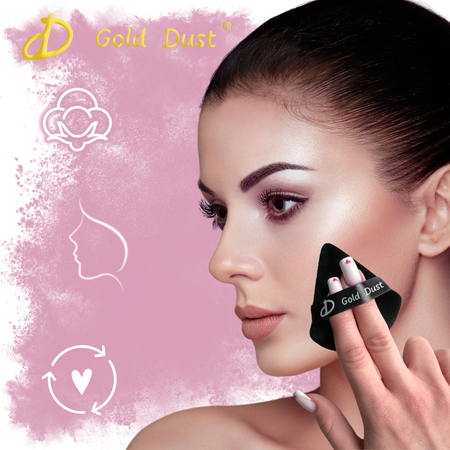 Puszek do pudru 6szt. czarny szary