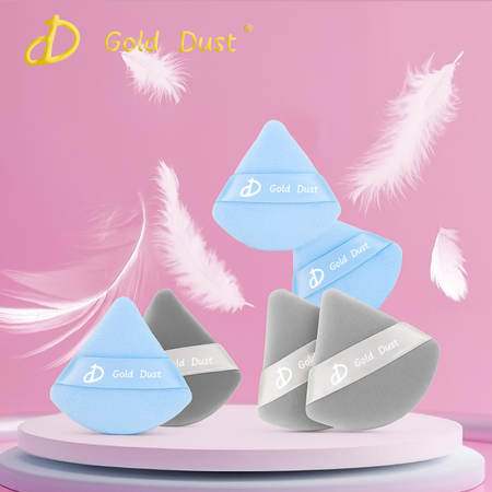 Puszek do pudru 6szt. niebieski szary