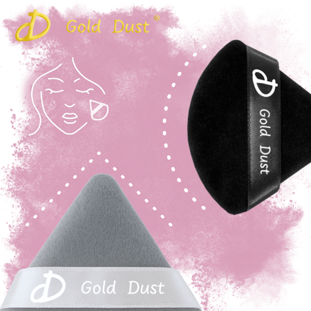 Puszek do pudru 6szt. czarny szary