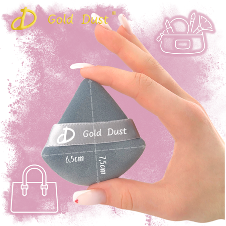 Puszek do pudru 6szt. niebieski szary