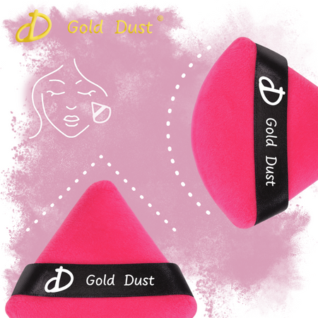 Puszek do pudru  6szt. ciemny róż