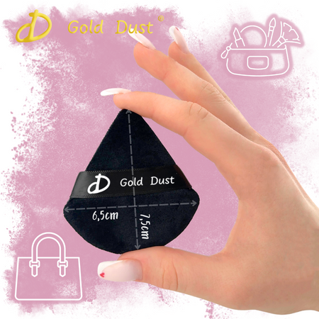 Puszek do pudru 6szt. czarny beżowy