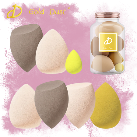 Gąbki do makijażu 7w1 zestaw beżowy