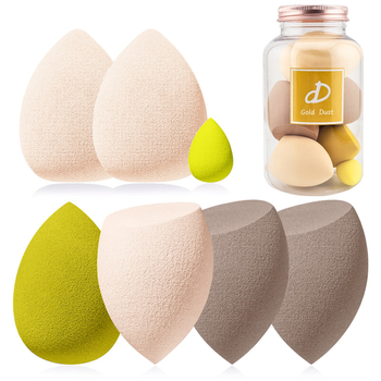 Gąbki do makijażu 7w1 zestaw beżowy