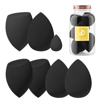 Gąbki do makijażu 7w1 zestaw czarny