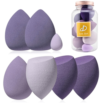 Gąbki do makijażu 7w1 zestaw fioletowy